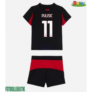 AC Milan Christian Pulisic #11 Hemmaställ Barn 2025-26 Kortärmad (+ Korta byxor)